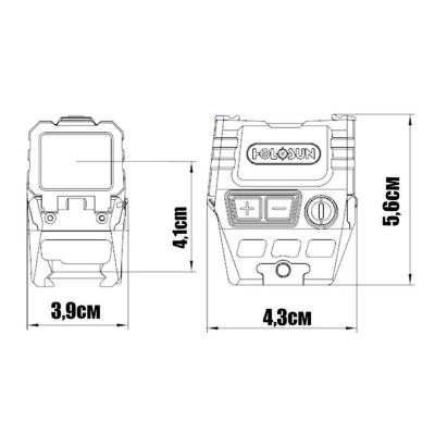 Коллиматор Holosun AEMS солн.бат., защитные крышки