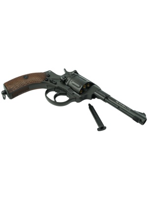 Пневматический револьвер Borner NGT-B (Наган) Black, 4,5мм.