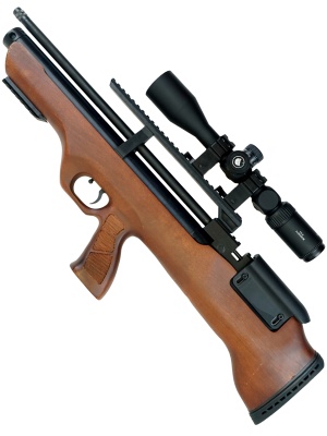 Пневматическая винтовка Hatsan FLASHPUP, PCP, дерево, 6,35 мм, 3 Дж.