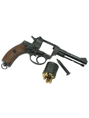 Пневматический револьвер Borner NGT-B (Наган) Black, 4,5мм.