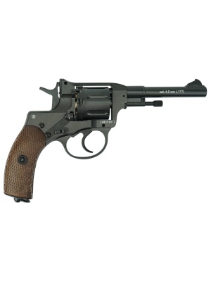 Пневматический револьвер Borner NGT-B (Наган) Black, 4,5мм.