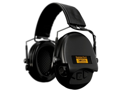 Наушники активные Sordin (MSA) Supreme Pro-X Slim Black, SNR 26dB, вход AUX 3,5мм, 2хAAA, чёрные, IP67, 332г